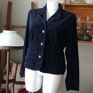 Kikit Velour Navy Blazer/Jacket